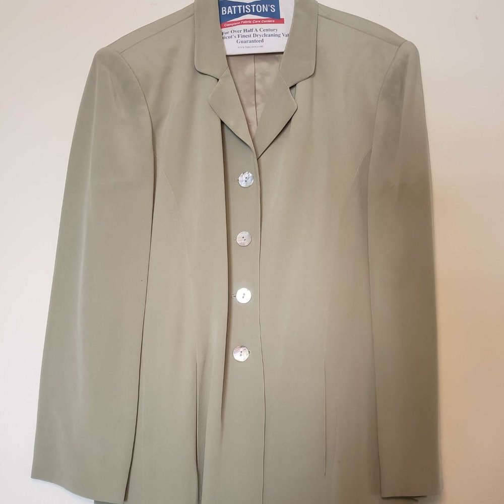 Vintage Rena Rowan Sage Suit Jacket and Skirt